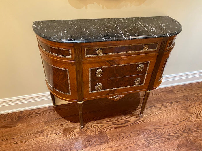 Antique Marble Top Console Table