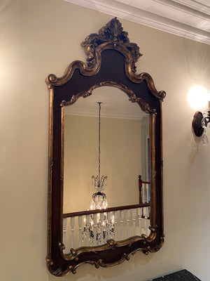 Ornate Wood Gold & Brown Mirror