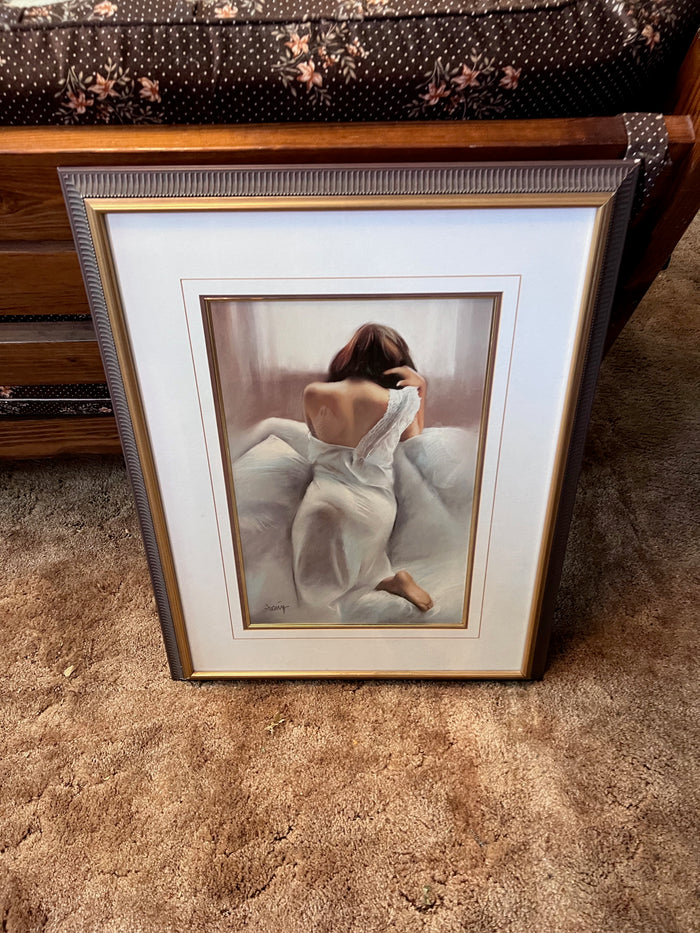 Framed Print Girl- by Jomy