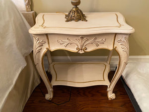 2 Wood Carved, Made in Italy Side Tables