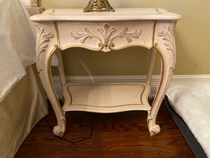 2 Wood Carved, Made in Italy Side Tables