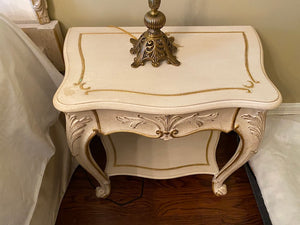 2 Wood Carved, Made in Italy Side Tables