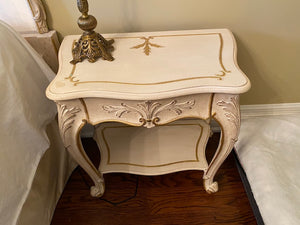 2 Wood Carved, Made in Italy Side Tables