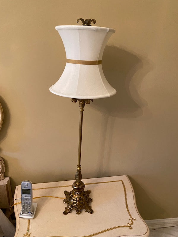 Pair of Gold Metal Table Lamps