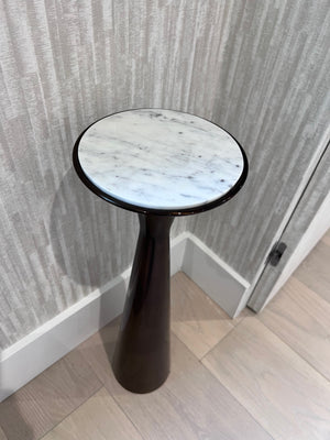 *BRAND NEW West Elm Silhouette Drink Table, Marble/Bronzed Metal (*Retail value $149)