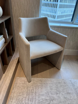 *BRAND NEW CB2 FOLEY FAUX MOHAIR GREY ARMCHAIR + EQ3 Throw Blanket (*Retail value $629)