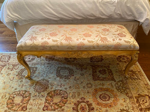 Wood Carved Bench, Made In Italy