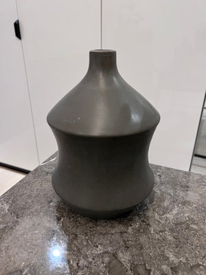 *BRAND NEW Charcoal Grey Ceramic Decorative Vase (*Retail value $69)