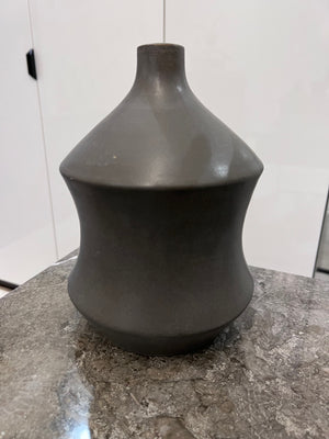 *BRAND NEW Charcoal Grey Ceramic Decorative Vase (*Retail value $69)