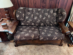Vintage Solid Wood Frame Love Seat