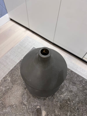 *BRAND NEW Charcoal Grey Ceramic Decorative Vase (*Retail value $69)