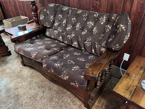 Vintage Solid Wood Frame Love Seat