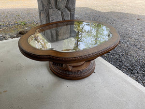 Drexel Heritage Oval Coffee Glass Coffee Table