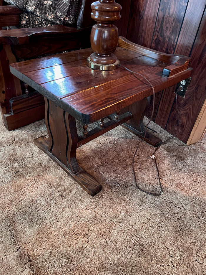 Pair of Vintage Solid Wood Side Tables