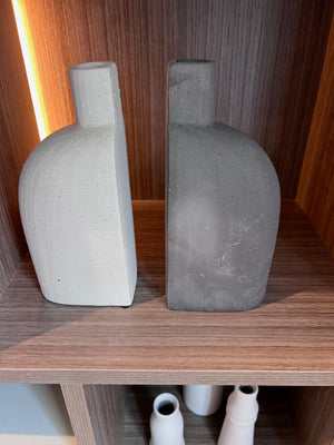 *BRAND NEW Karri Beige & Grey Clay Vessel Vases (*Retail value $50)