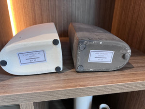 *BRAND NEW Karri Beige & Grey Clay Vessel Vases (*Retail value $50)
