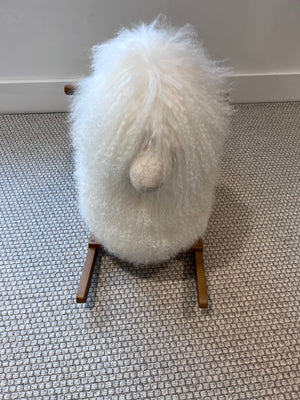 *BRAND NEW Restoration Hardware MONGOLIAN WOOL ANIMAL ROCKER - LAMB NATURAL (*Retail value $775)