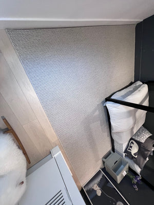 *BRAND NEW High Line Rugs 99215 6001, 100% Wool  Grey Rug made in Belgium (*Retail value $959)