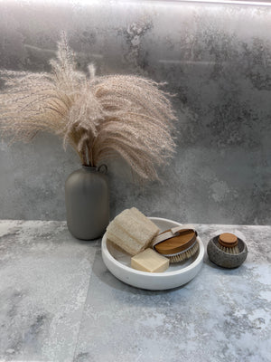 *BRAND NEW EQ3- Dew Stone Bowl Small, White Coast Marble Bowl, Growler Vase(*Retail value $125)