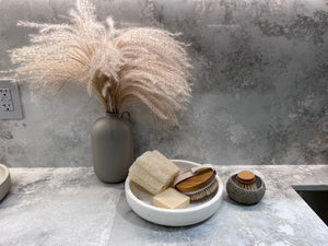 *BRAND NEW EQ3- Dew Stone Bowl Small, White Coast Marble Bowl, Growler Vase(*Retail value $125)