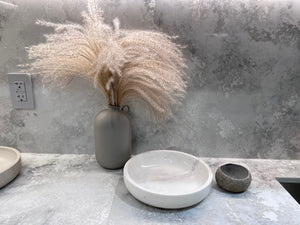 *BRAND NEW EQ3- Dew Stone Bowl Small, White Coast Marble Bowl, Growler Vase(*Retail value $125)