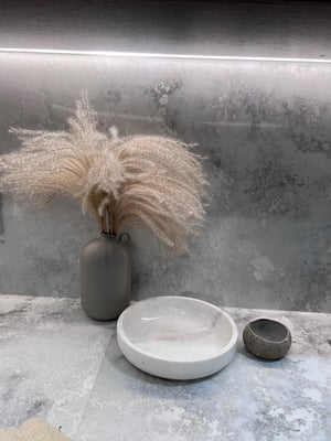 *BRAND NEW EQ3- Dew Stone Bowl Small, White Coast Marble Bowl, Growler Vase(*Retail value $125)