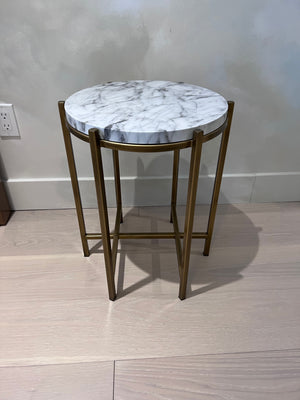 *BRAND NEW Pair of Sunpan Sona Side Tables- faux marble (*Retail value $1,590)