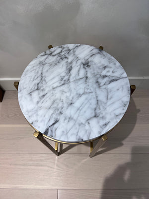 *BRAND NEW Pair of Sunpan Sona Side Tables- faux marble (*Retail value $1,590)