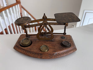 Antique Postal Scale with Weights