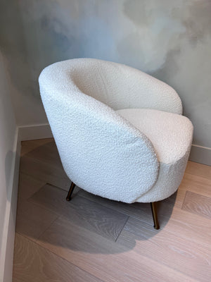 *BRAND NEW Sunpan White Bouclé Clea Lounge Chair (*Retail value $999)