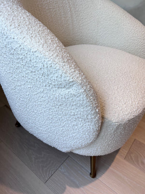 *BRAND NEW Sunpan White Bouclé Clea Lounge Chair (*Retail value $999)