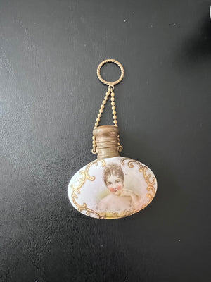 Antique Victorian Perfume Bottle Pendant