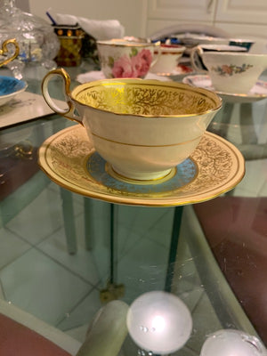 Aynsley 1773 Blue & Gold Cup and Saucer
