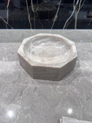 *BRAND NEW Octagonal Beige Marble Catchall (*Retail value $134.99)