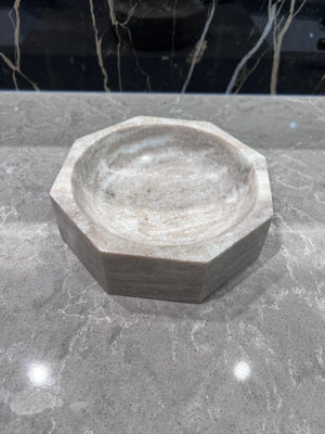 *BRAND NEW Octagonal Beige Marble Catchall (*Retail value $134.99)