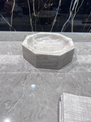*BRAND NEW Octagonal Beige Marble Catchall (*Retail value $134.99)