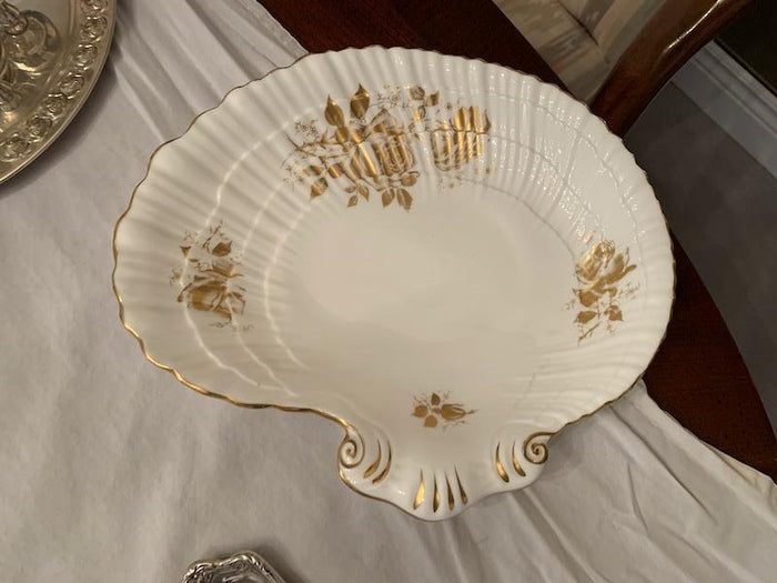Vintage Hammersley Bone China Shell Shaped Plate
