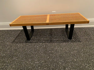 Mod Made- Natural Wood Modern Bench