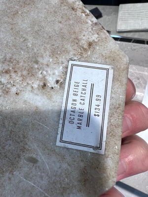 *BRAND NEW Octagonal Beige Marble Catchall (*Retail value $134.99)
