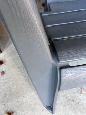 3 Plastic Adirondack Chairs- Grey