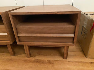 2 Article Walnut Nightstands