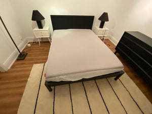 EQ3 Black Oak Marcel Queen Platform Bed + Endy Mattress (*ALL BRAND NEW)