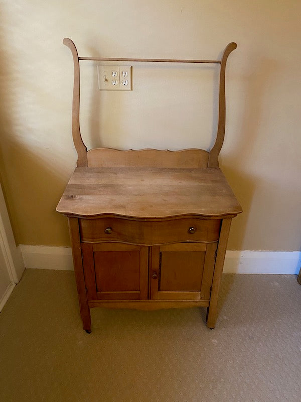 Antique Washstand with Towel Bar