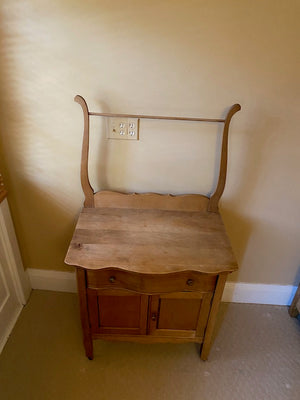 Antique Washstand with Towel Bar