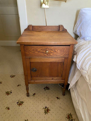 Antique Oak Wood Washstand