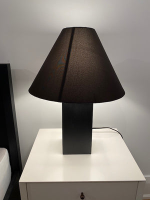 2 Black Wood Table Lamps