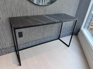 *BRAND NEW ELTE MKT Liamm Black Marble Console Table (*Retail value $1,235)