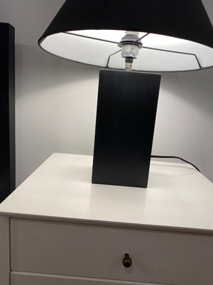 2 Black Wood Table Lamps
