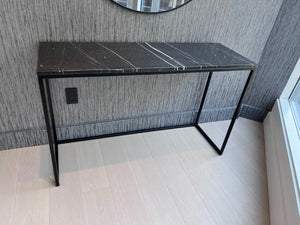 *BRAND NEW ELTE MKT Liamm Black Marble Console Table (*Retail value $1,235)