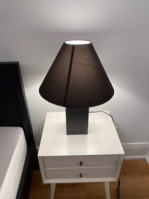 2 Black Wood Table Lamps